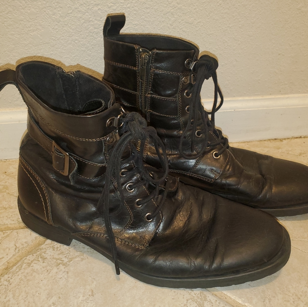 Aston Grey Rockcastle 2 Black Combat Boots Size 11 1/2
